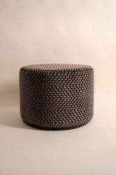 Cresta Siyah Yuvarlak puf