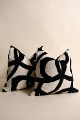 Merlin Kırlent Kılıfı - Siyah Beyaz