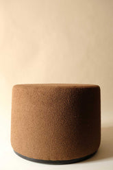 Vale Kahverengi Bukle Yuvarlak Puf