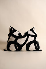 Merlin Kırlent Kılıfı - Siyah Beyaz