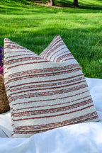 Siena Terrace - Çizgili Toprak Tonlu Outdoor Kırlent Seti