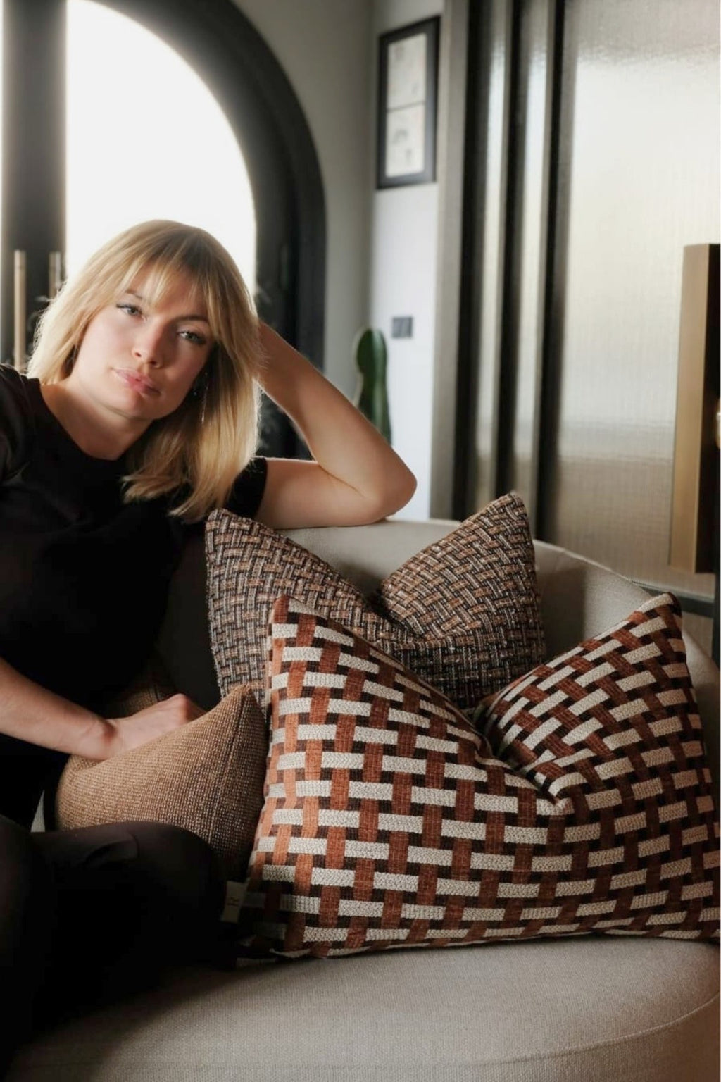 Marrakech - Terracotta ve Kahve Tonlu Kırlent Seti