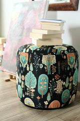 Silvia Puf - İllüstrasyon Jakarlı Dokuma