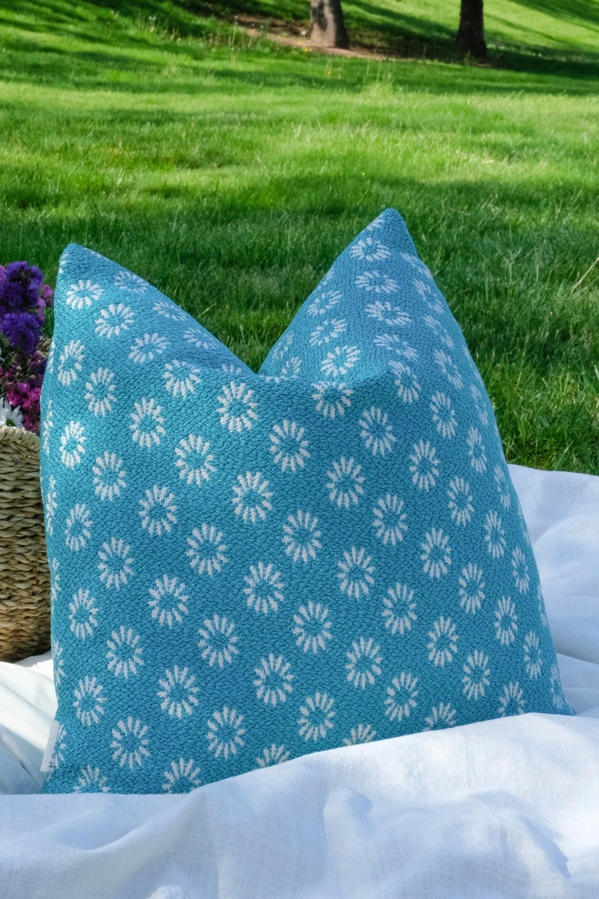 Riviera Picnic - Çiçek Desenli Çok Renkli Outdoor Kırlent Seti Ürün ikincil görseli
