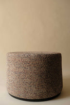 Selene - Çok Renkli Jakarlı Yuvarlak Puf