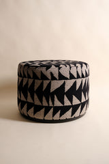 VELU Siyah Yuvarlak Puf