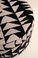 VELU Siyah Yuvarlak Puf